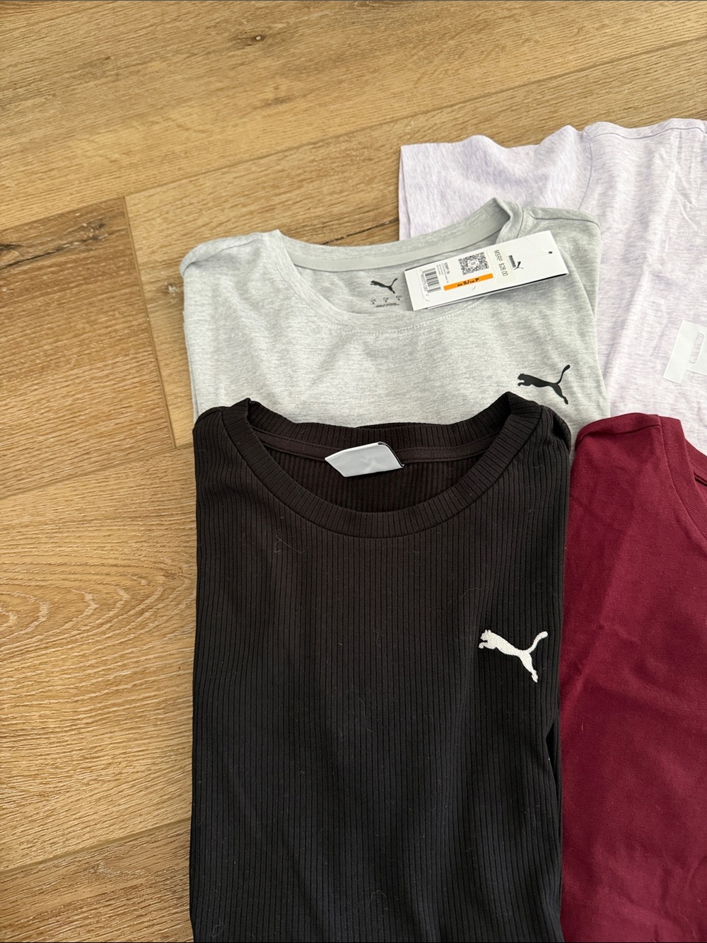 Puma Short-Sleeve Tees Pack - Black, Maroon, Light Purple, Gray, White - Picture 2 of 4